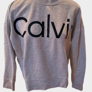 Calvin Klein Performance Gray Logo Sweatshirt Size M Crewneck Pullover